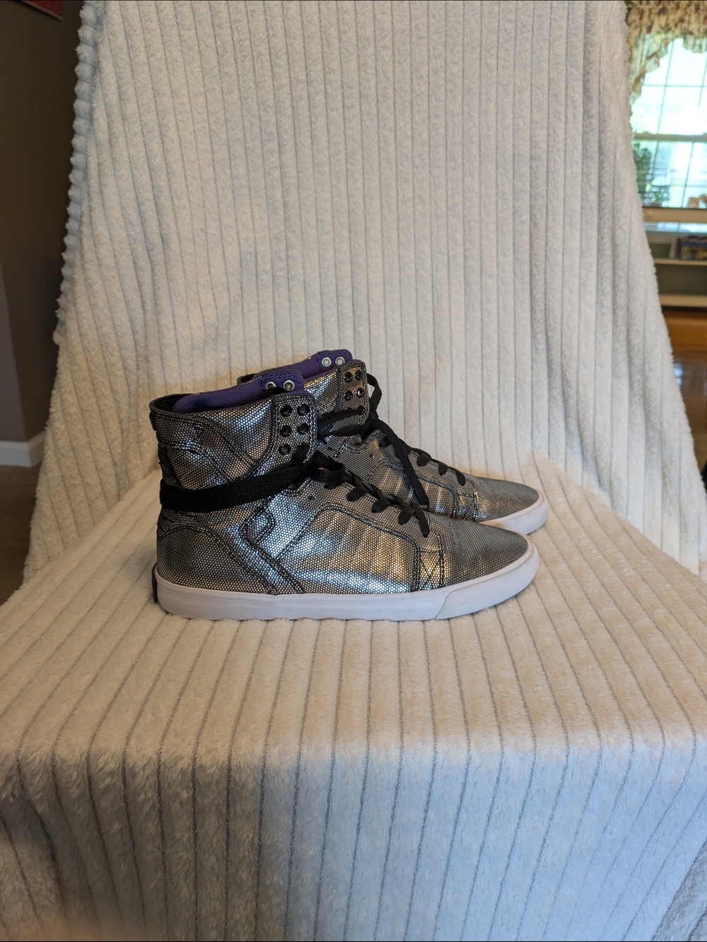 Supra Muska 001 Silver High-Top Women's Sneakers